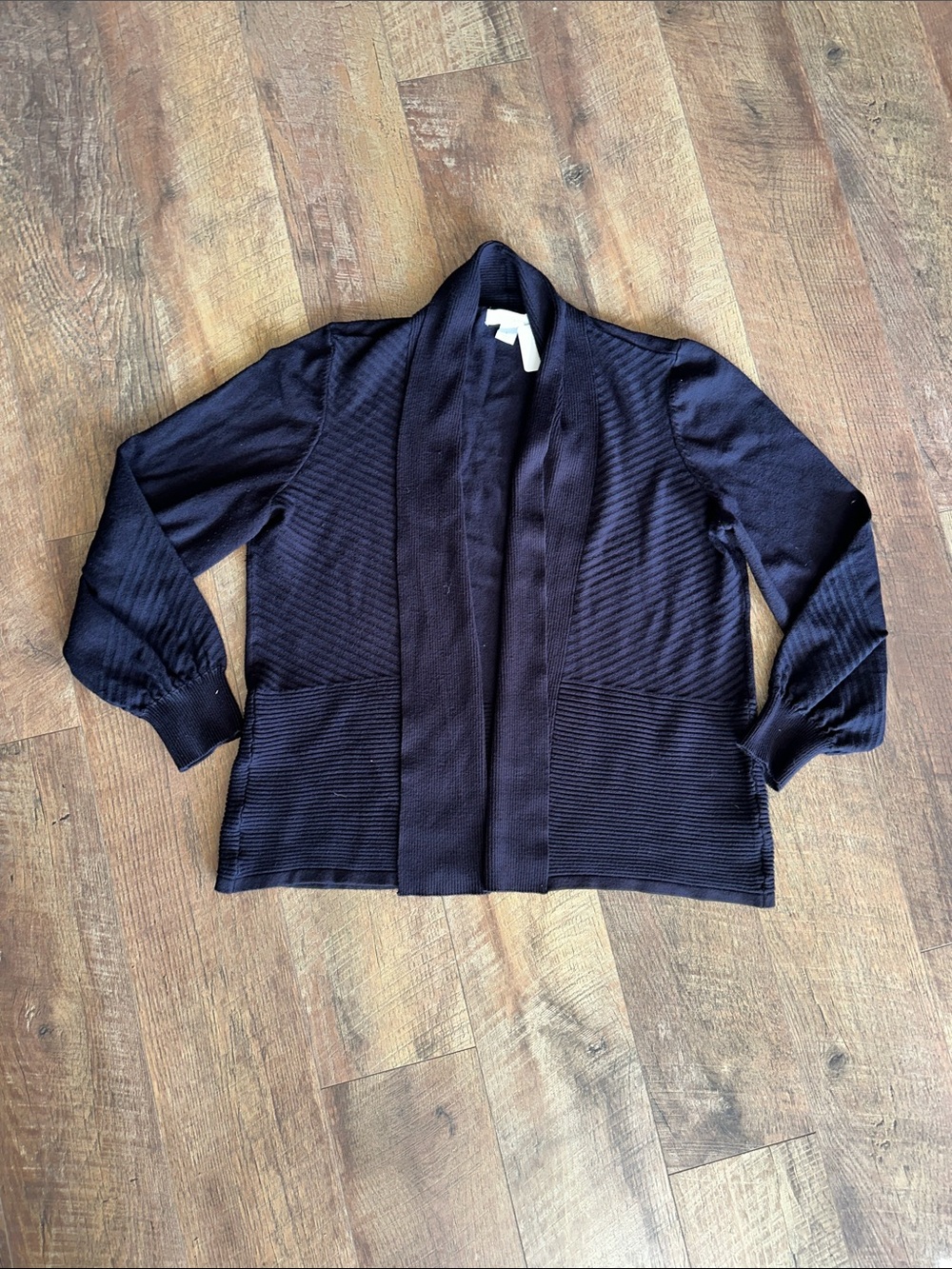 Liz Claiborne Navy Open-Front Cardigan